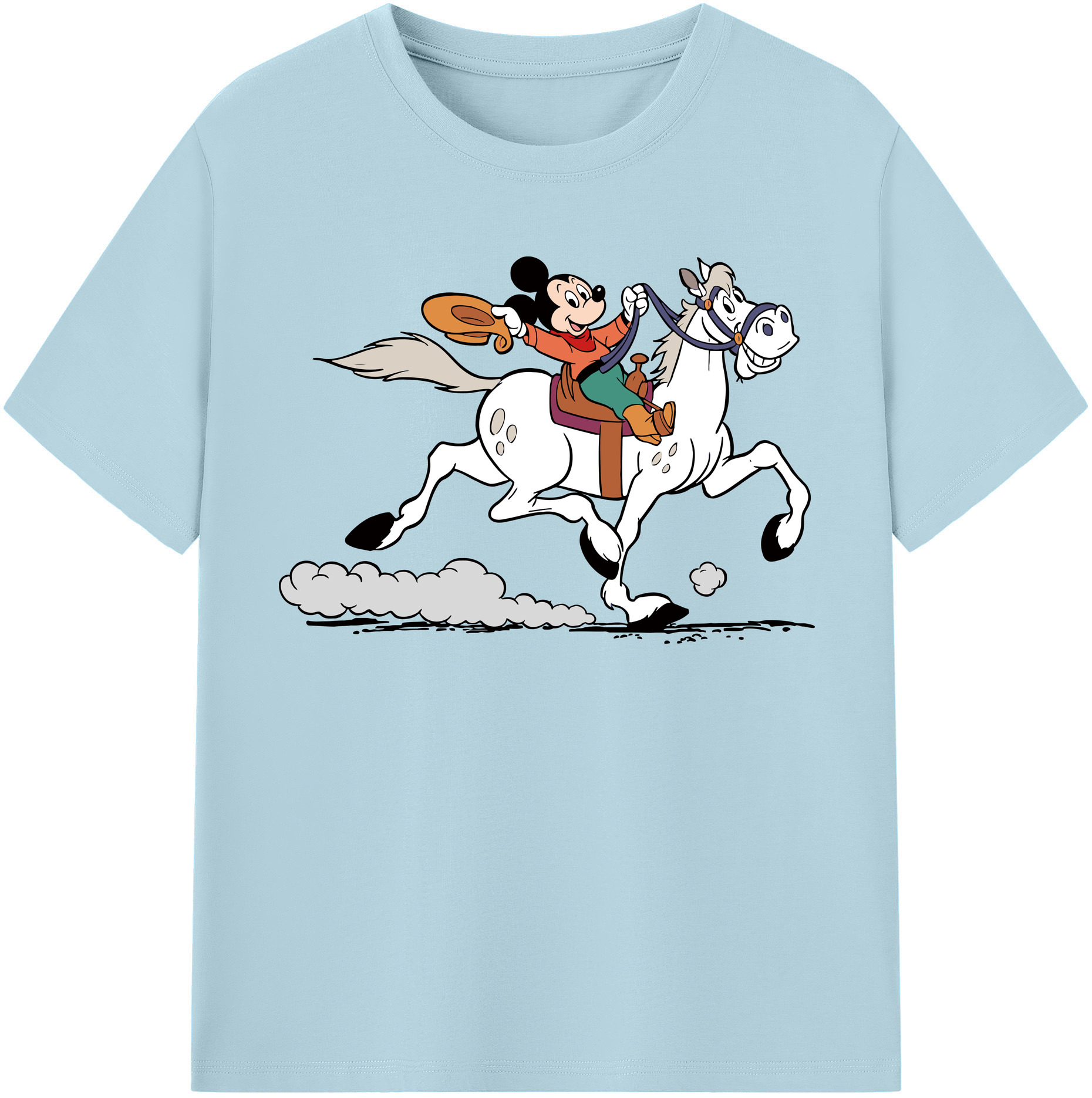 （画像用） ミッキーマウス Mickey Mouse 綿100％半袖Tシャツ（フロントプリント）